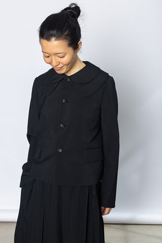 Double Collar Jacket - Black