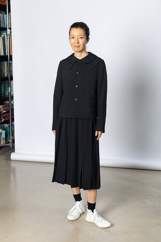 Double Collar Jacket - Black