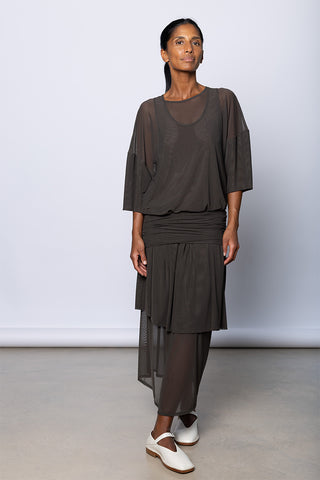 Double Layer Dress - Brown