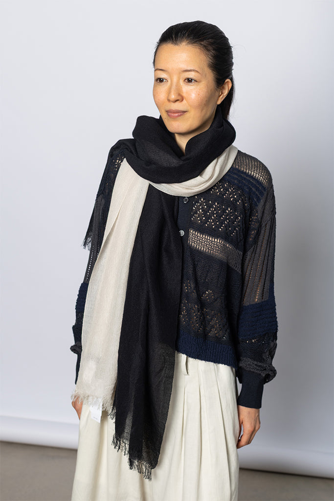 Double Layer Scarf - Black
