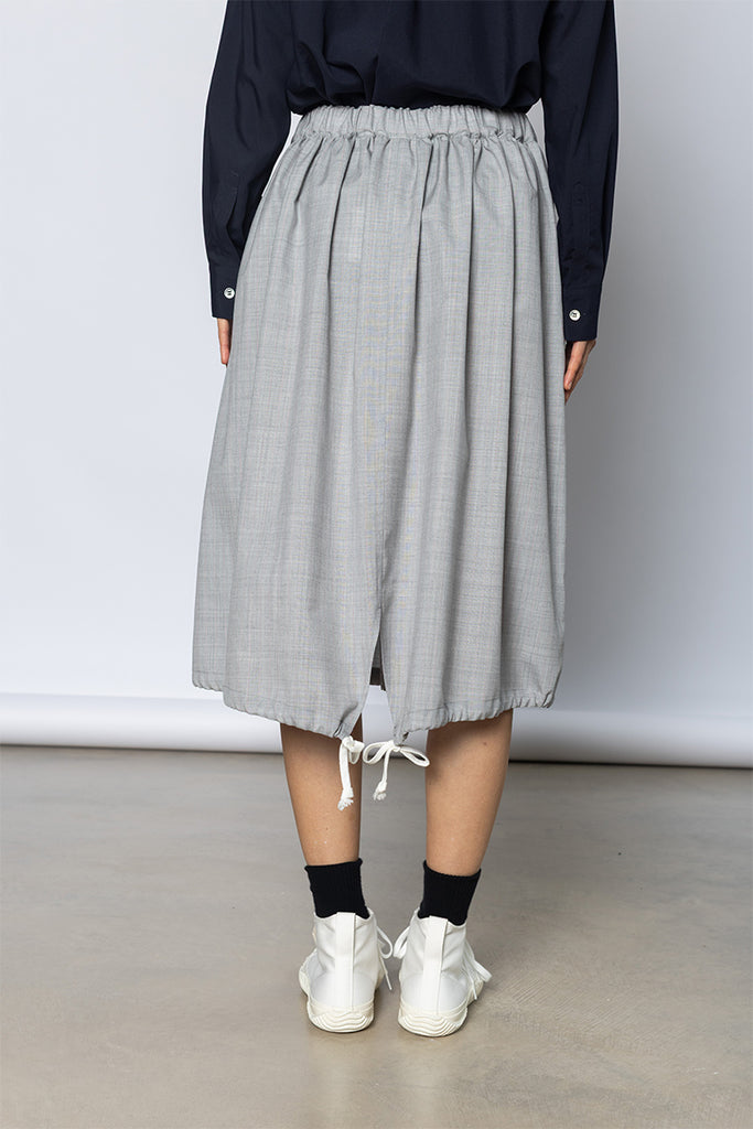 Drawstring Hem Skirt - Grey Pink