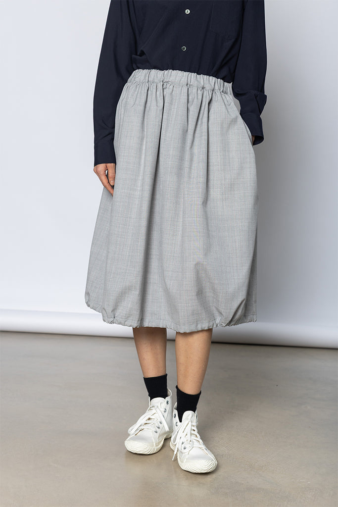 Drawstring Hem Skirt - Grey Pink