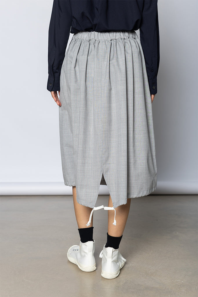 Drawstring Hem Skirt - Grey Pink