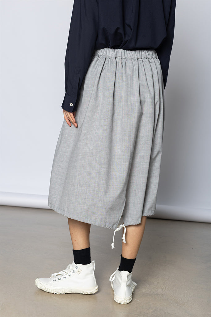 Drawstring Hem Skirt - Grey Pink