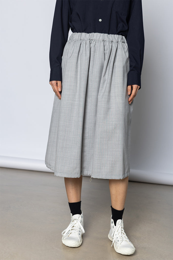Drawstring Hem Skirt - Grey Pink