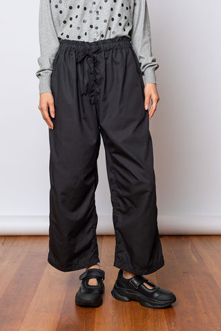 Drawstring Waist Pants - Black