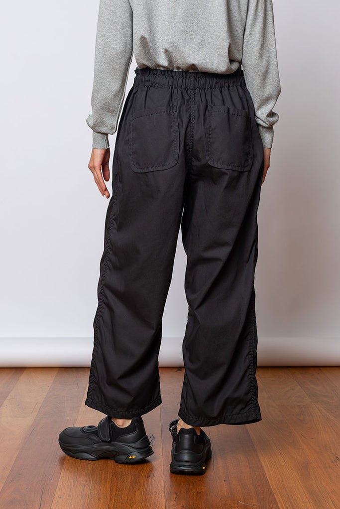 Drawstring Waist Pants - Black