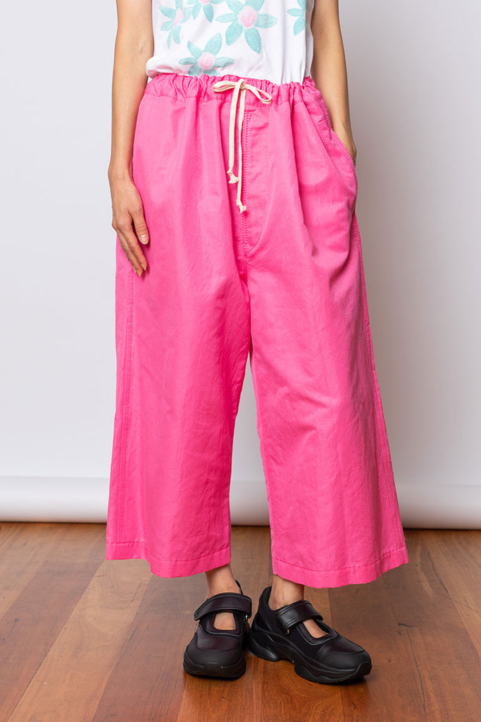 Drawstring Waist Pants - Pink