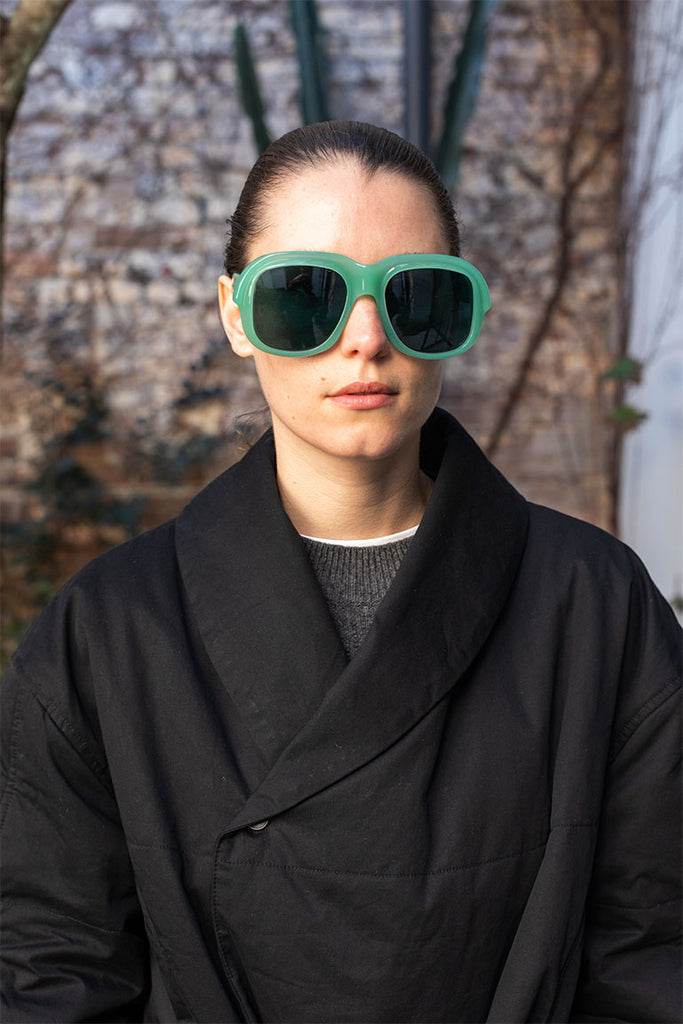 Dries Van Noten Acetate Sunglasses - Light Green/Gold/Brown