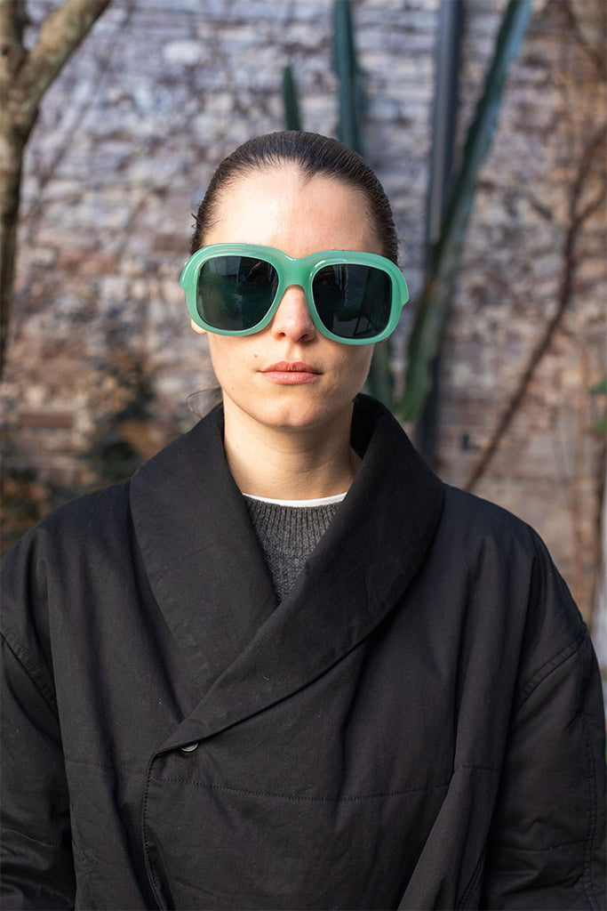 Dries Van Noten Acetate Sunglasses - Light Green/Gold/Brown