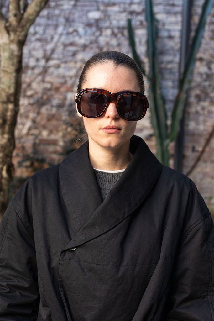 Dries Van Noten Acetate Sunglasses - Tortoiseshell/Gold/Grey