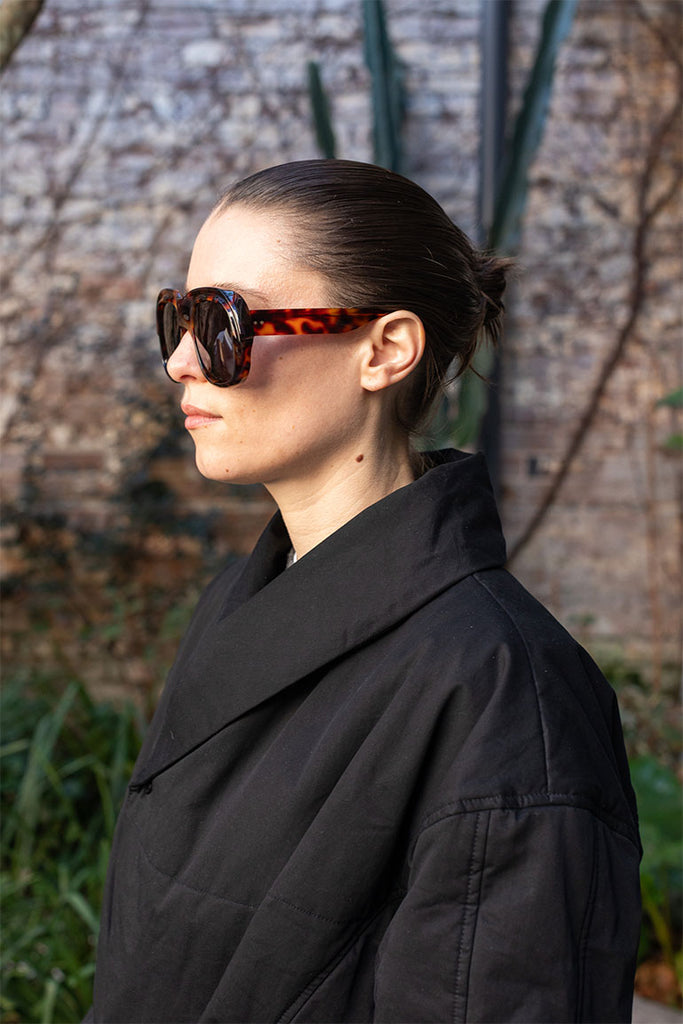 Dries Van Noten Acetate Sunglasses - Tortoiseshell/Gold/Grey