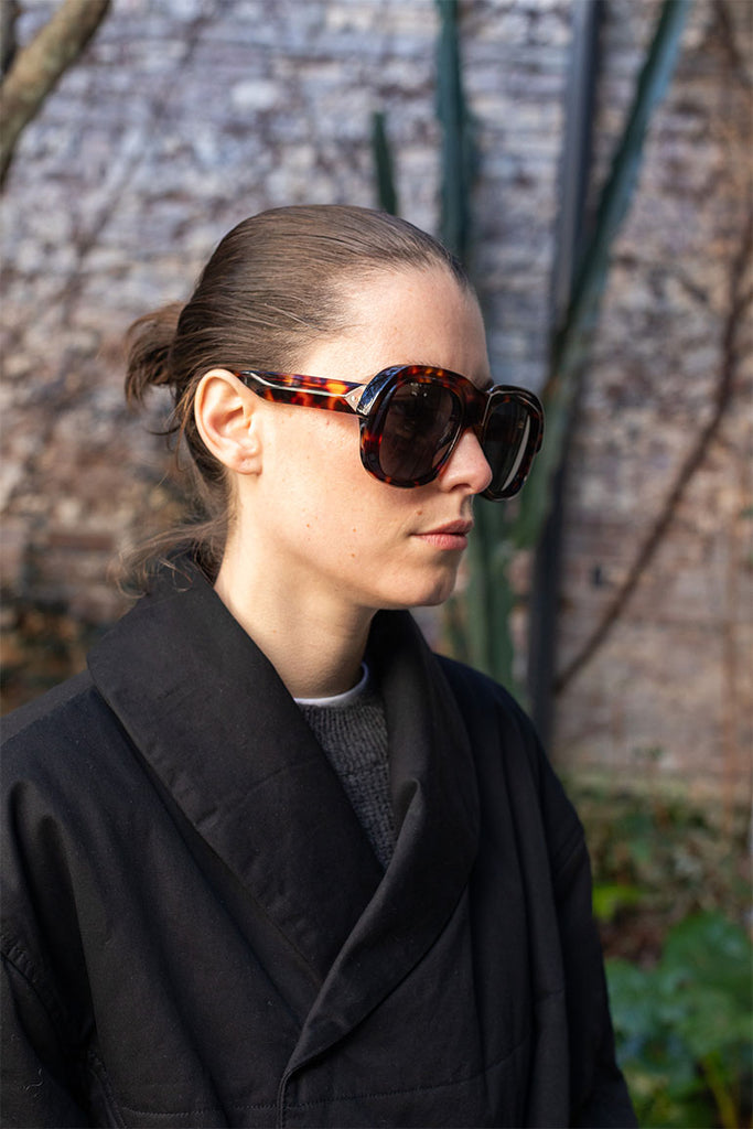 Dries Van Noten Acetate Sunglasses - Tortoiseshell/Gold/Grey