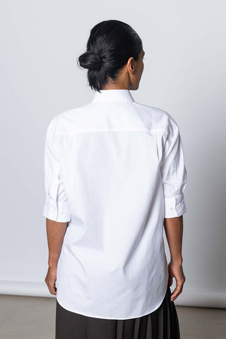 Celindo Cotton Poplin Shirt - White