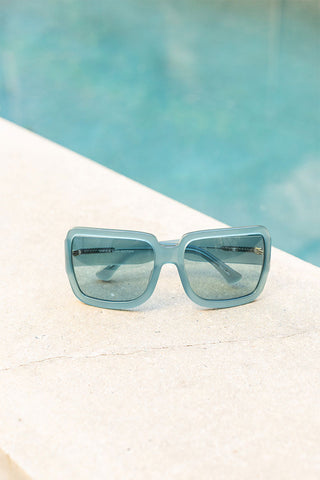 Dries Van Noten Oversized Acetate Sunglasses - Blue