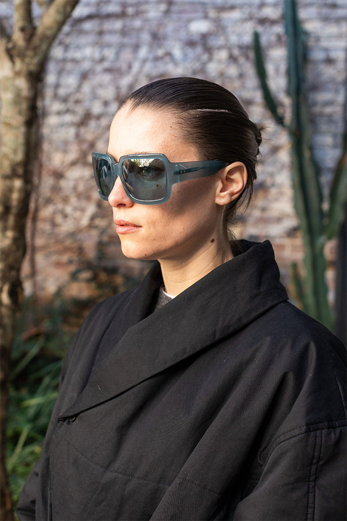 Dries Van Noten Oversized Acetate Sunglasses - Blue