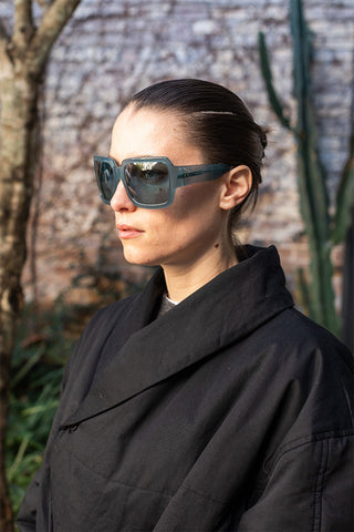 Dries Van Noten Oversized Acetate Sunglasses - Blue