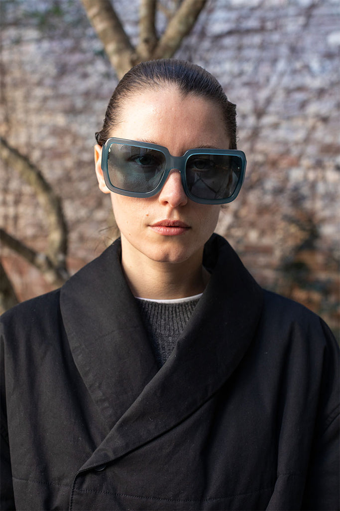 Dries Van Noten Oversized Acetate Sunglasses - Blue