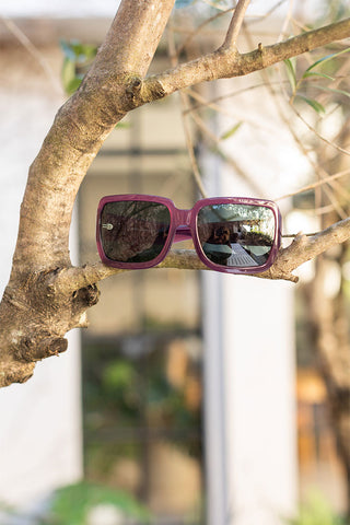 Dries Van Noten Oversized Acetate Sunglasses - Wine