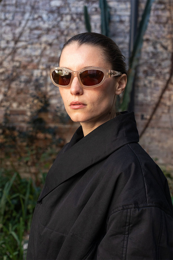 Dries Van Noten Wrap Around Sunglasses - Taupe