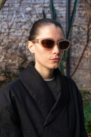 Dries Van Noten Wrap Around Sunglasses - Taupe