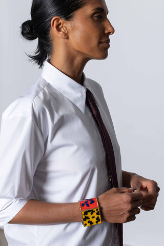 Handmade Painted Bracelet - Red