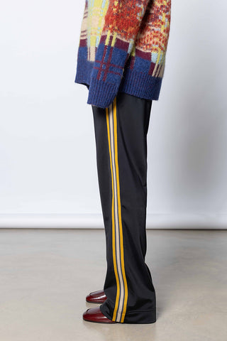 Hucshia Side Stripe Track Pants - Black