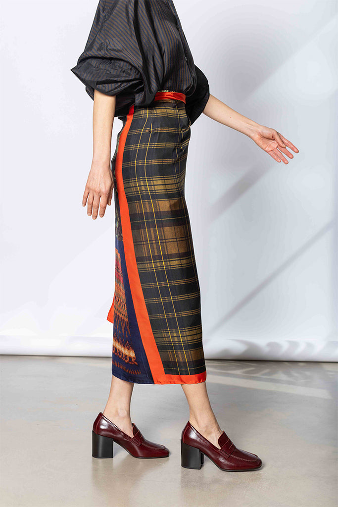 Dries Van Noten Long Wrap Scarf Skirt - Multi A at Poepke.com 3