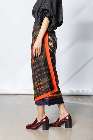 Dries Van Noten Long Wrap Scarf Skirt - Multi A at Poepke.com