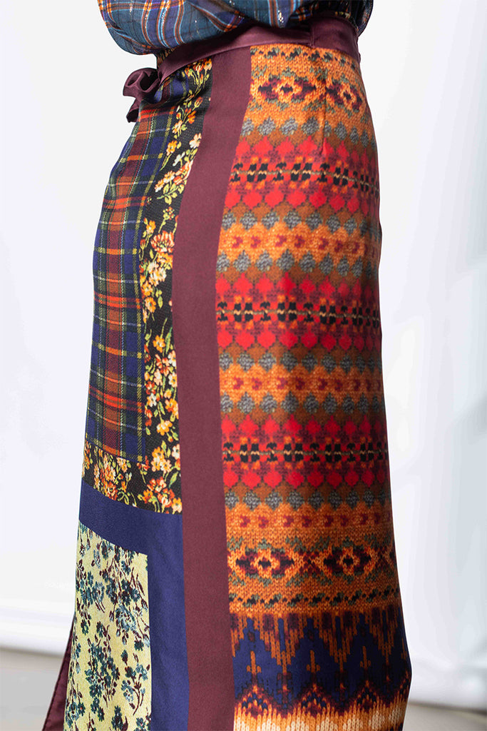 Dries Van Noten Long Wrap Scarf Skirt - Multi B at Poepke.com 3