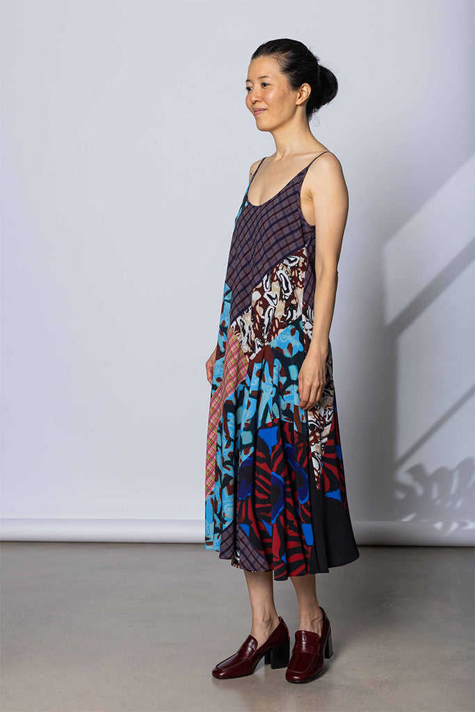 Dries Van Noten Printed Slip Dress - Multi at Poepke.com 2