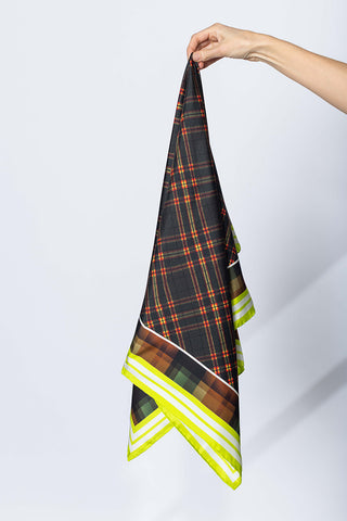Silk Square Scarf - Neon Yellow