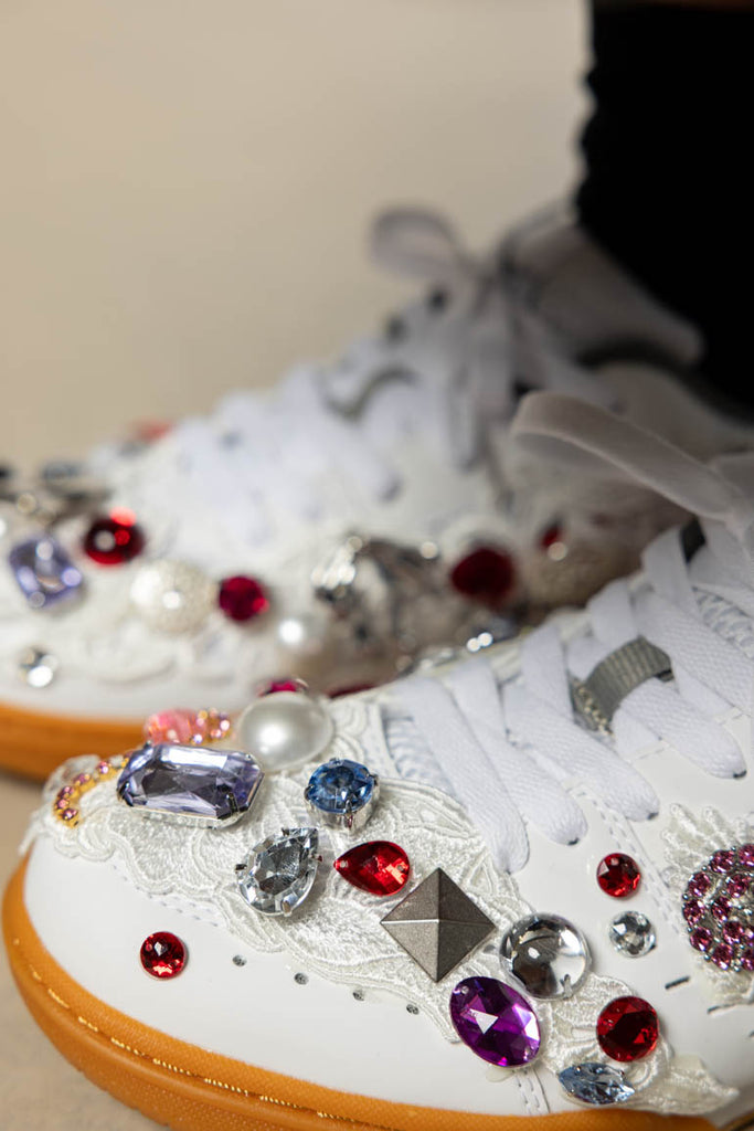 Embellished Mizuno x Comme Des Garçons Girl Sneakers