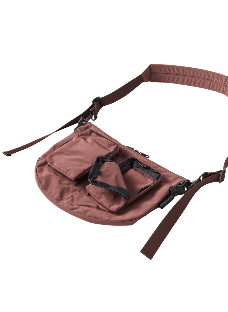 Split Yarn Small Body Bag - Bordeaux Brown
