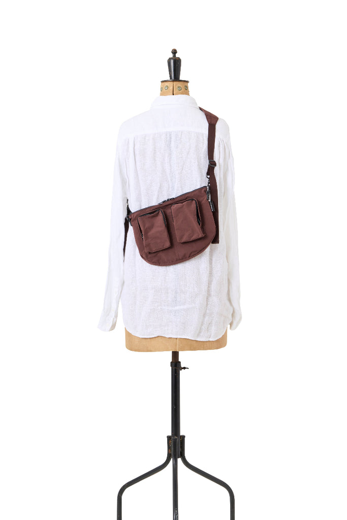 Split Yarn Small Body Bag - Bordeaux Brown