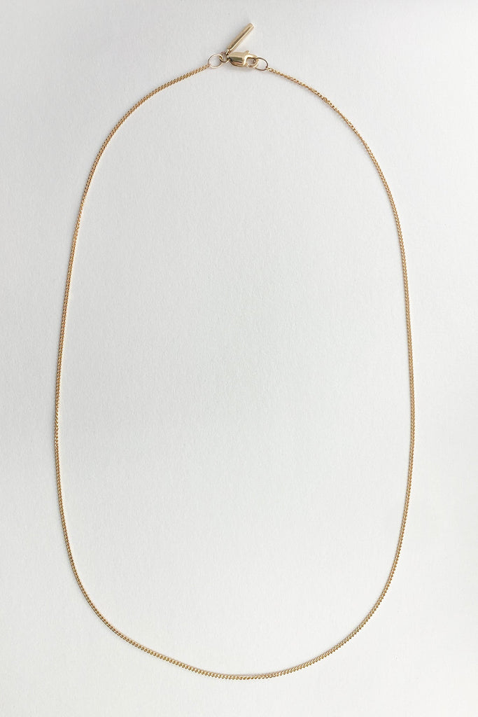 Fine Diamond Cut Curb Chain - Gold
