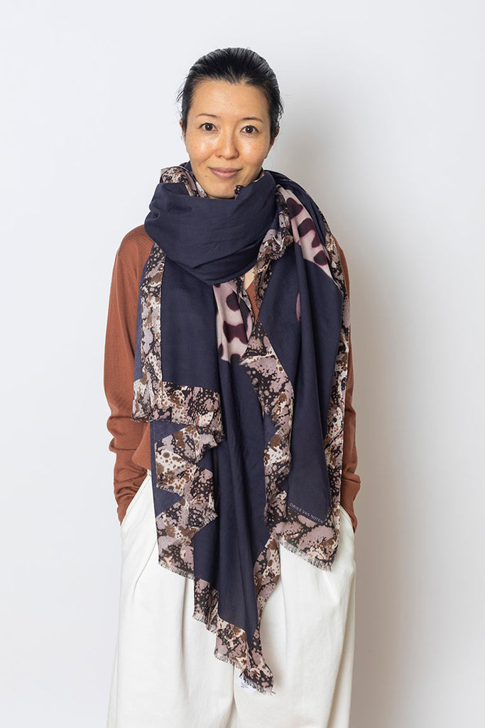 Faaria Printed Pareo - Navy