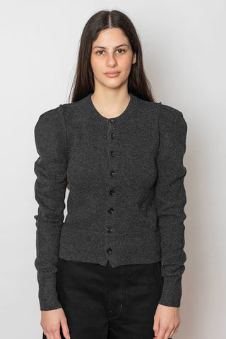 Fitted Cardigan - Anthracite Melange