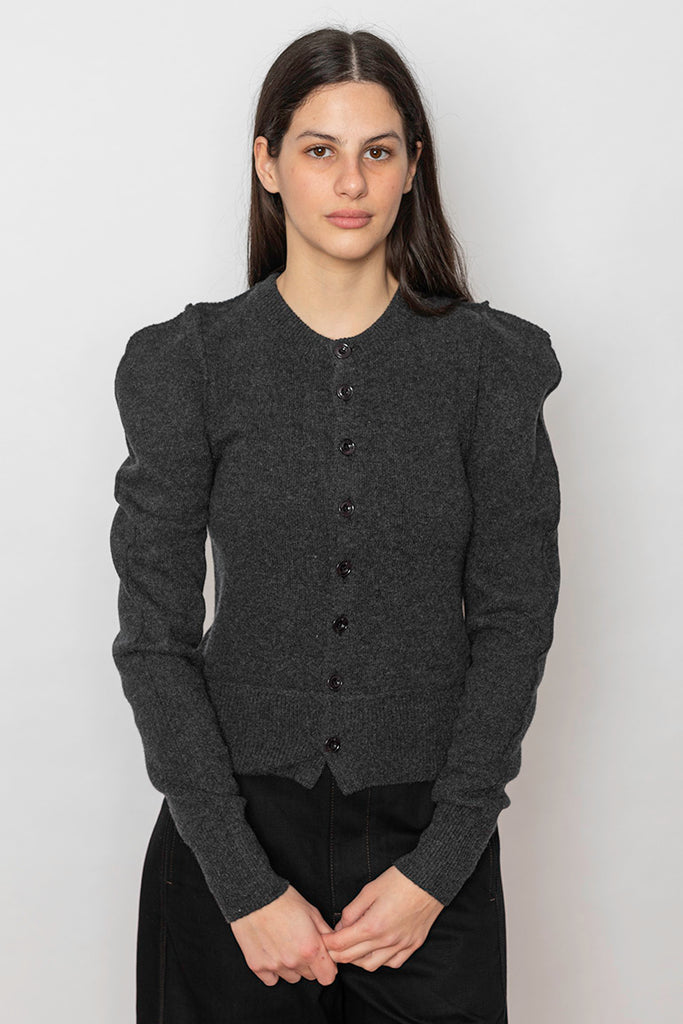 Fitted Cardigan - Anthracite Melange