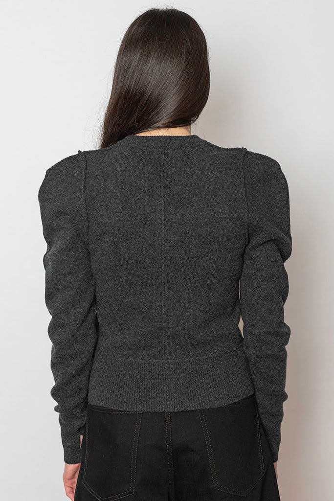 Fitted Cardigan - Anthracite Melange