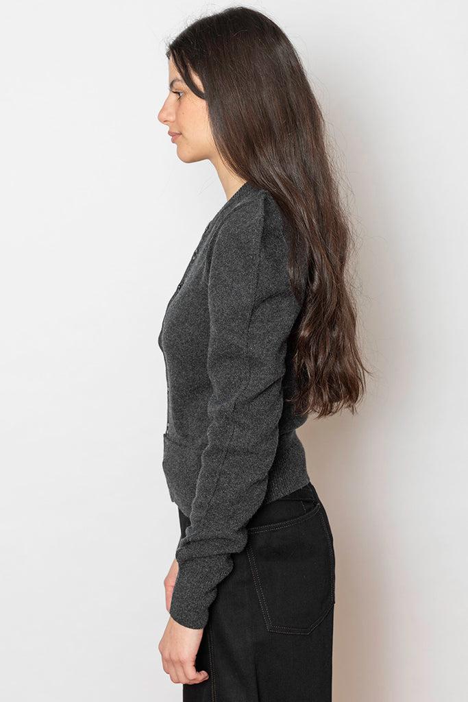 Fitted Cardigan - Anthracite Melange