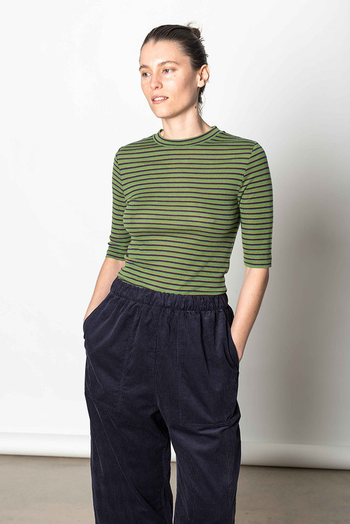 Fitted Half Sleeve Tee - Green