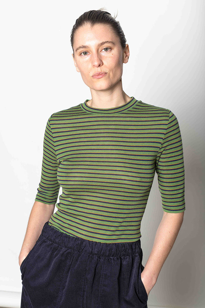 Fitted Half Sleeve Tee - Green