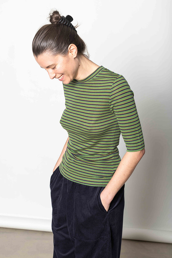Fitted Half Sleeve Tee - Green