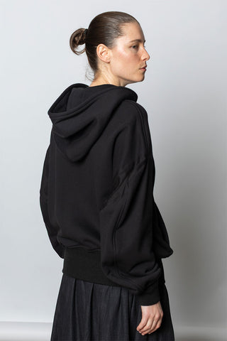 Fleece Collared Blouson Jacket - Black