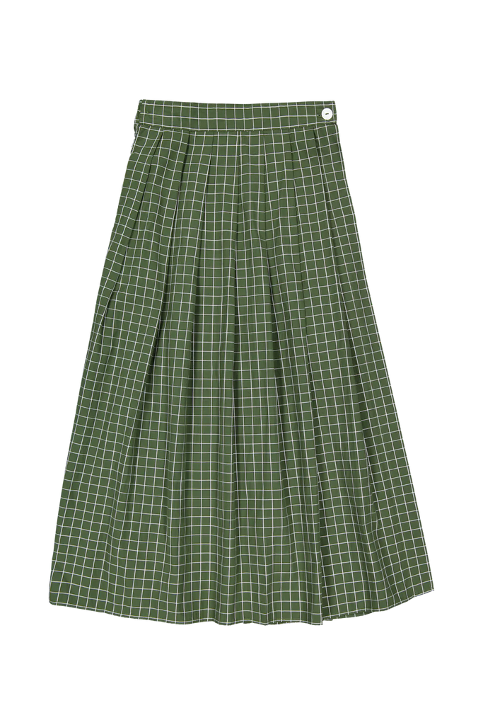 Flora Skirt - Forest Grid