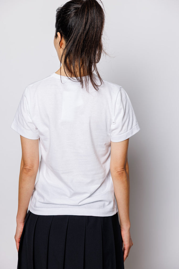 Flower Bunch Girl Logo Print T-Shirt - White/Red