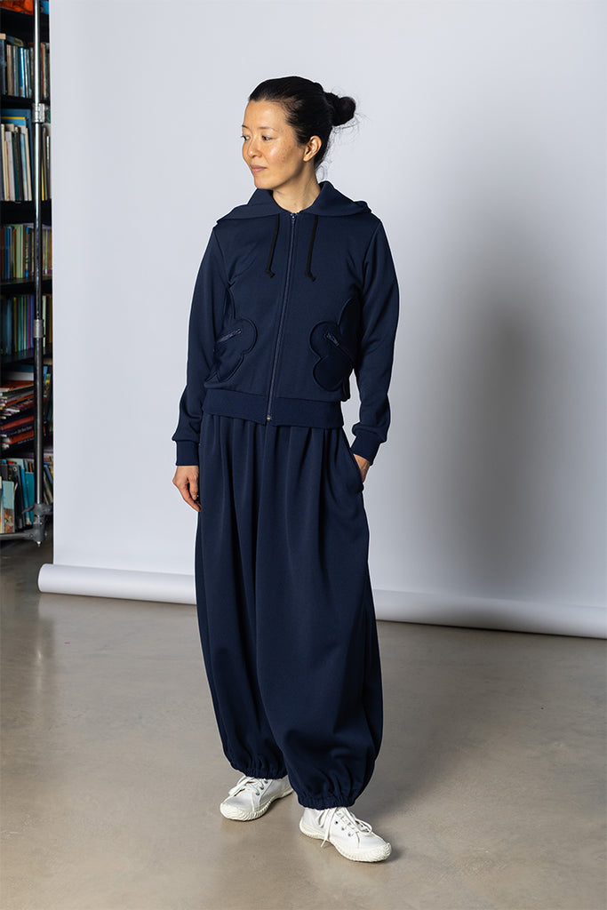 Flower Pocket Track Jacket - Navy