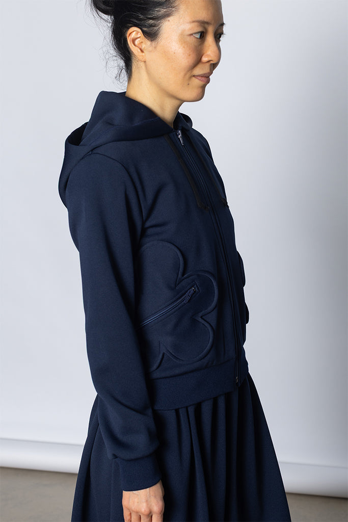 Flower Pocket Track Jacket - Navy