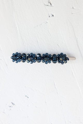 Flower Hair Clip - Indigo